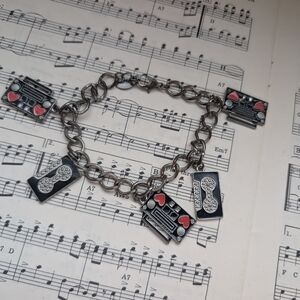 Retro Cassette Charm Bracelet